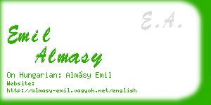 emil almasy business card